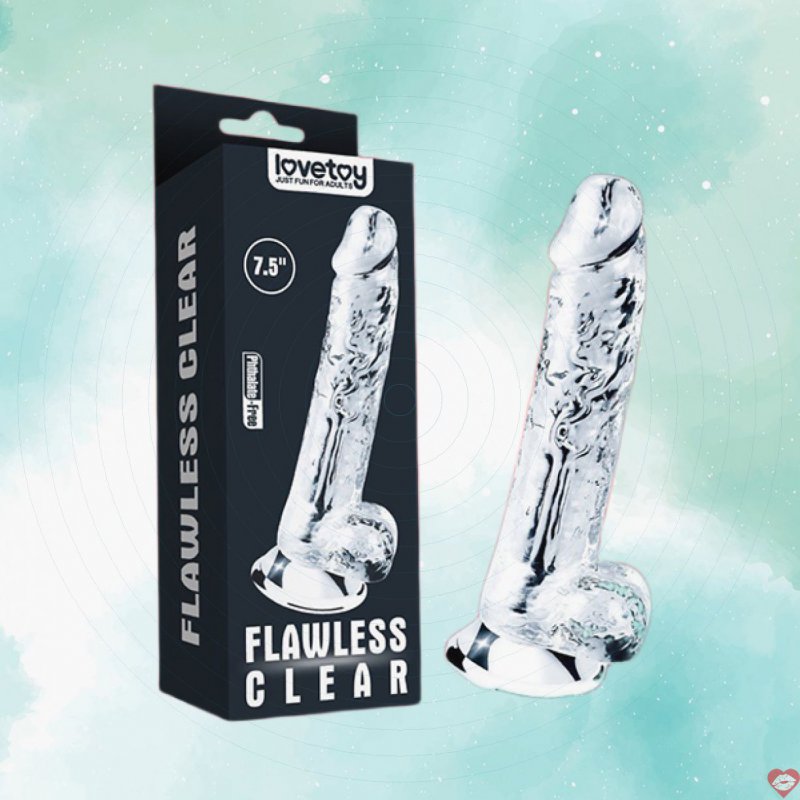 Dương vật giả gắn tường Lovetoy Flawless Clear 75 inch
