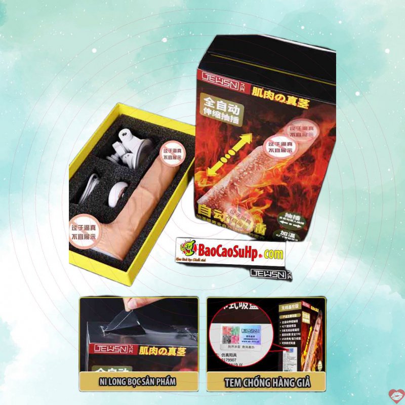Sextoy dương vật đóng tường cao cấp JEWSN điều khiển từ xa