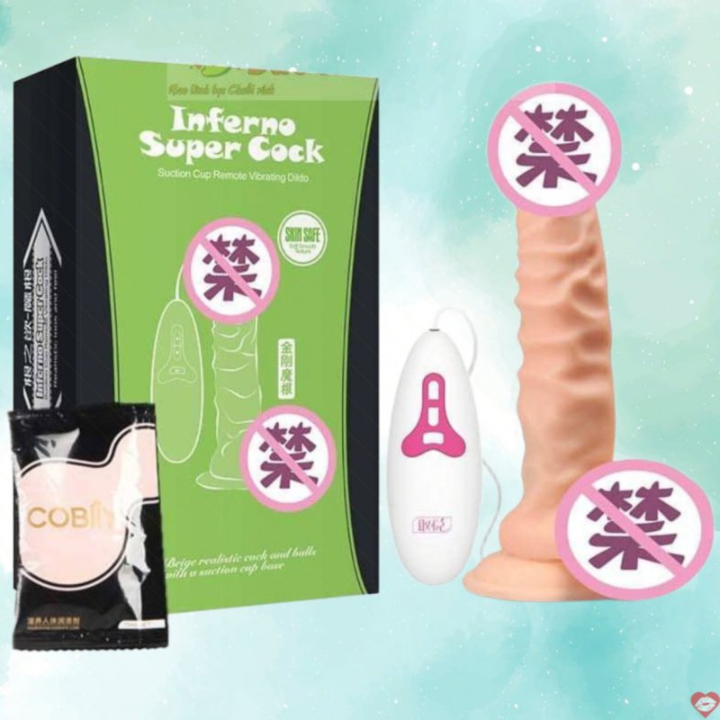 Dương vật đóng tường Infeno Super Cock rung ngoáy nhiều chế độ