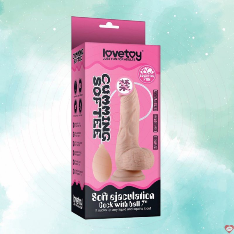 Dương vật đóng đất xuất tinh với bóng lovetoy LV316002