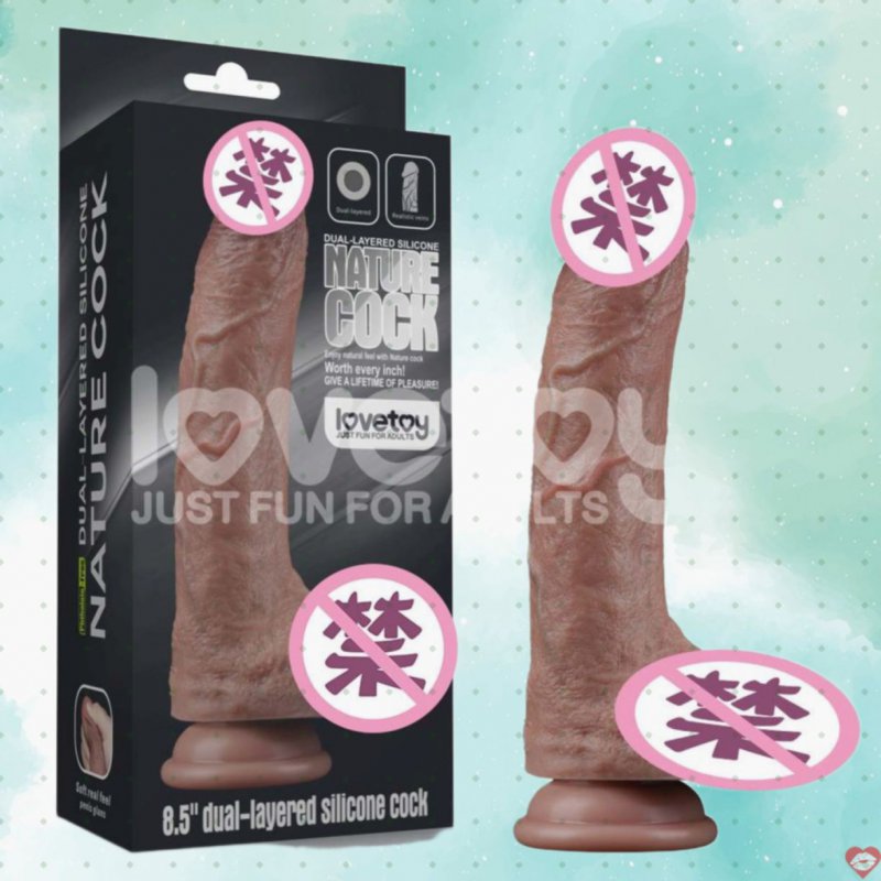 Dương vật giả đóng đất siêu thực 3D Lovetoy Silicone Cock LV411044