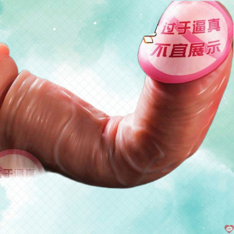 Dương vật giả Silicone Jiyu keel cong mềm mại đóng đất