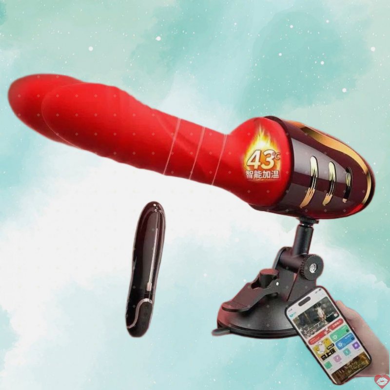 Dương vật giả 3D Galaku RED lantern flower thụt cực mạnh có bi phát nhiệt