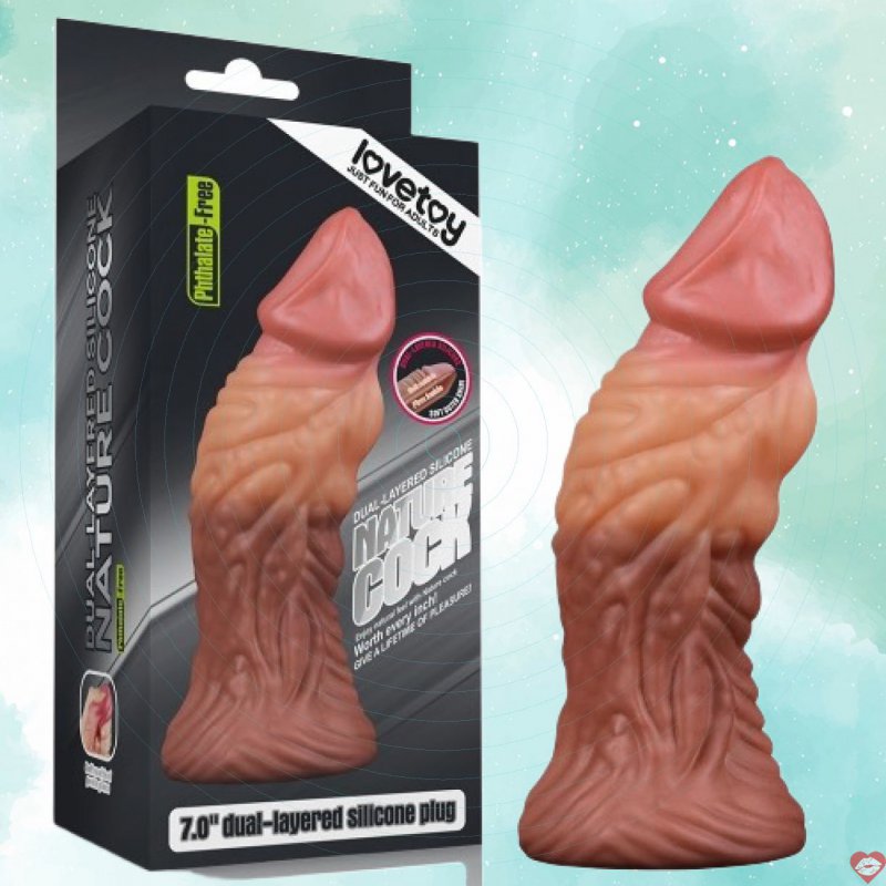 Dương Vật Giả Dán Tường Siêu Khủng Siêu Gân 7in - Silicon 2 Lớp Siêu Mềm Mịn Lovetoy USA