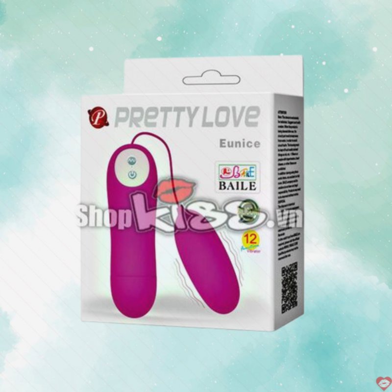 Trứng rung 12 tần số Prettylove Eunice mềm mịn