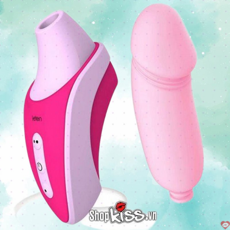 Máy bú mút kèm trứng rung 3 đầu Leten