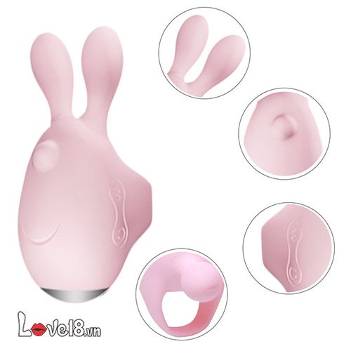Trứng rung tình yêu đeo ngón tay hình đầu thỏ Jupin