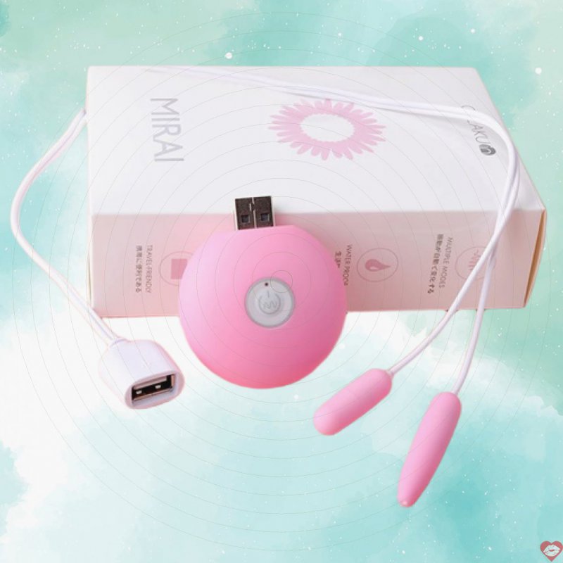 Trứng rung đôi mini Mirai cắm điện usb rung cực phê