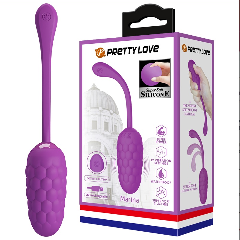 Trứng rung Prettylove Marina 12 chế độ kích thích điểm G siêu sướng