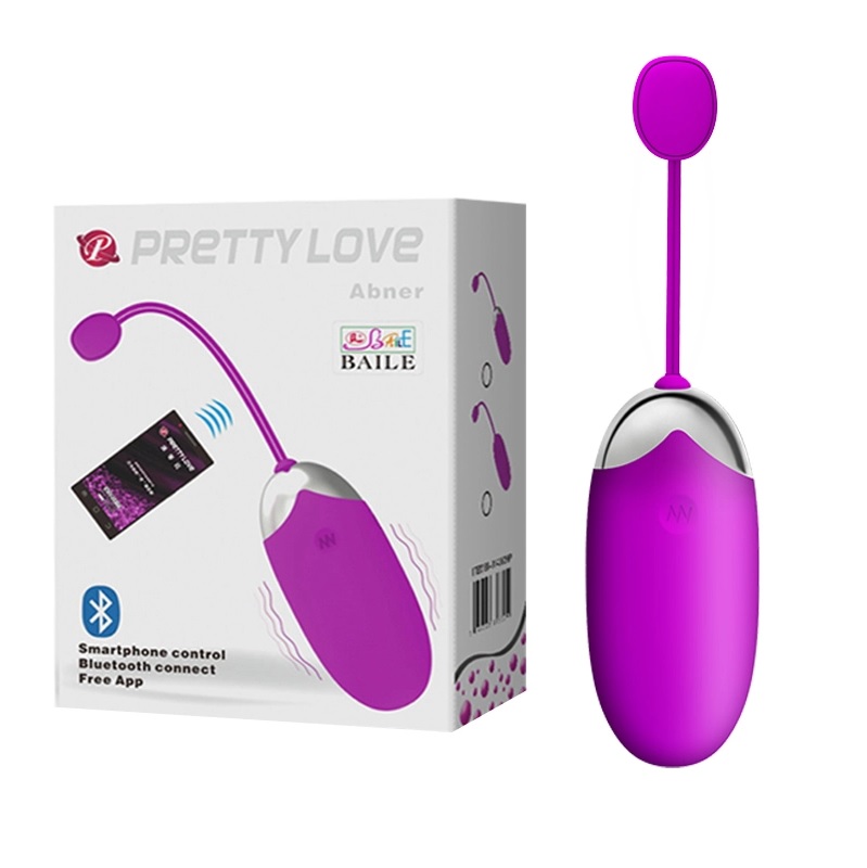 Trứng rung Pretty Love Abner điều khiển app silicon 7.3cm rung êm dịu