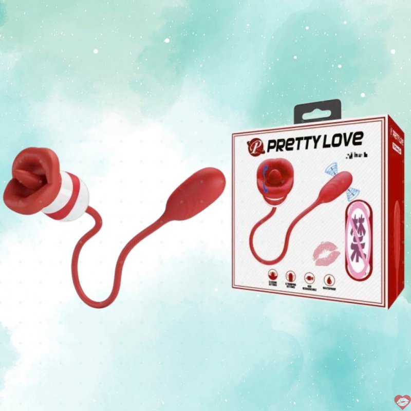 Trứng rung liếm 2 đầu PrettyLove kích thích cực mạnh thiết kế độc 
