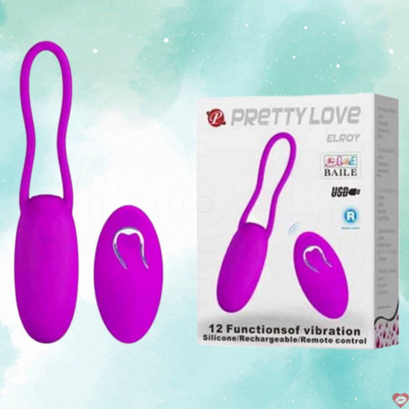 Trứng Rung Pretty Love Elroy Điều Khiển Từ Xa 12 Chế Độ Rung