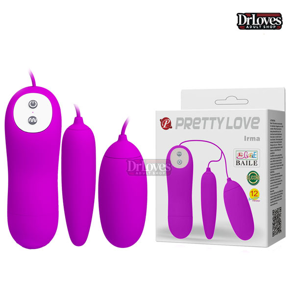 Trứng Rung PrettyLove Irma 2 Đầu 12 Chế Độ Rung Massage G Điểm G