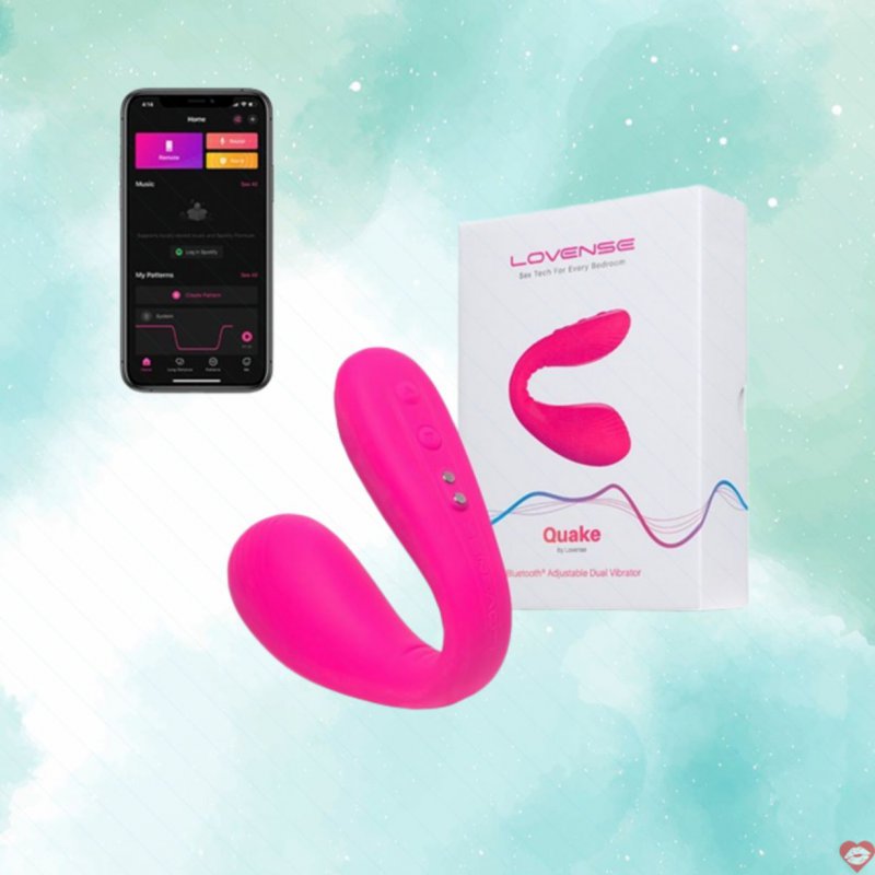 Lovense Quake máy rung tình yêu 2 đầu cực mạnh kết nối App điện thoại