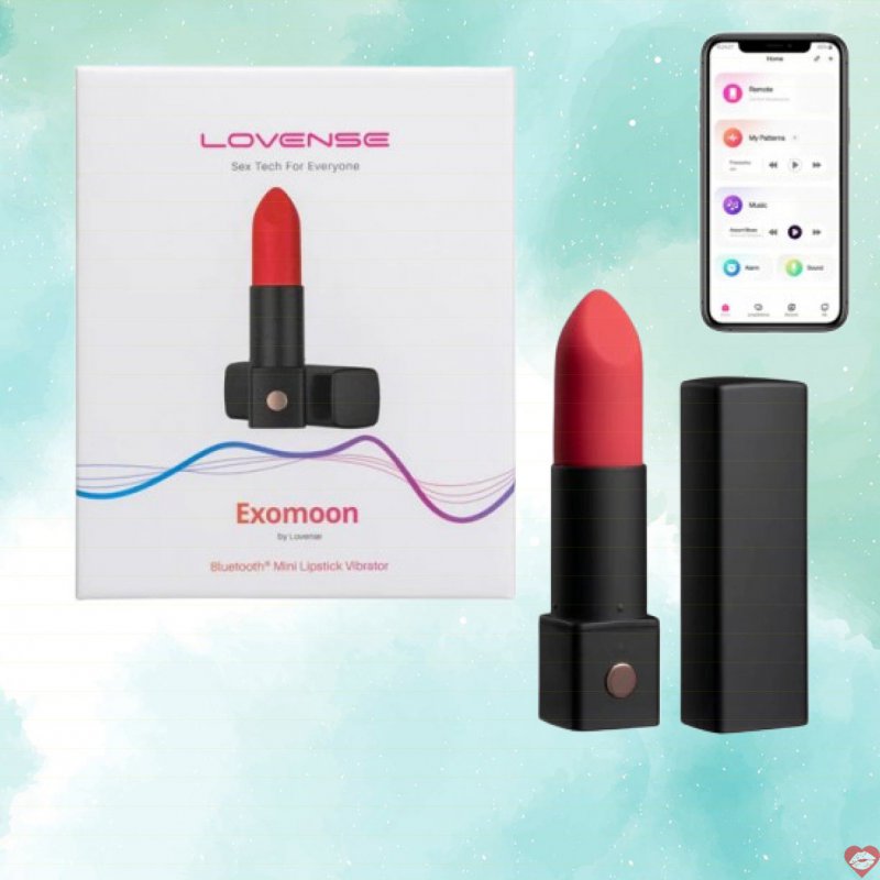 Lovense Exomoon trứng rung hình thỏi son cao cấp kết nối điện thoại