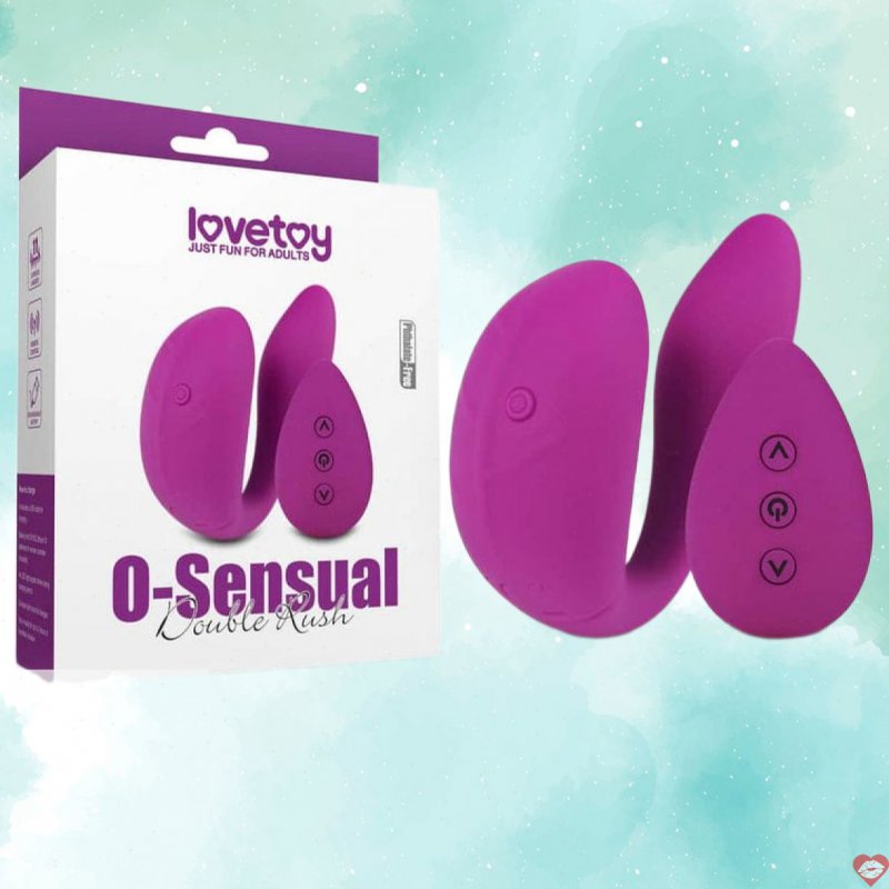 Máy mát xa vùng kín hai đầu Lovetoy O-Sensual Double Rush