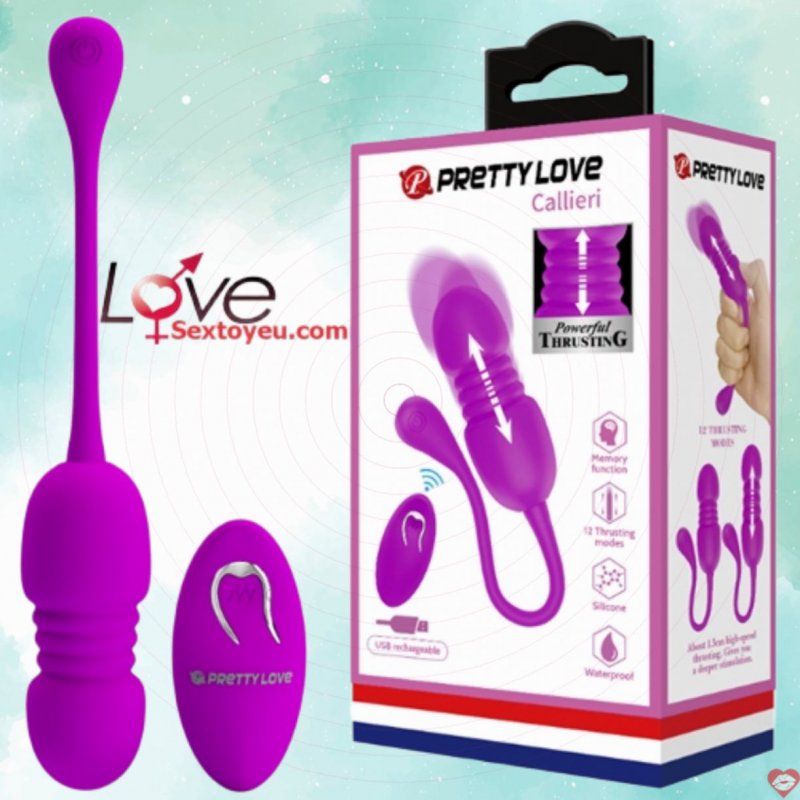 Trứng rung thụt điều khiển từ xa Prettylove Callieri
