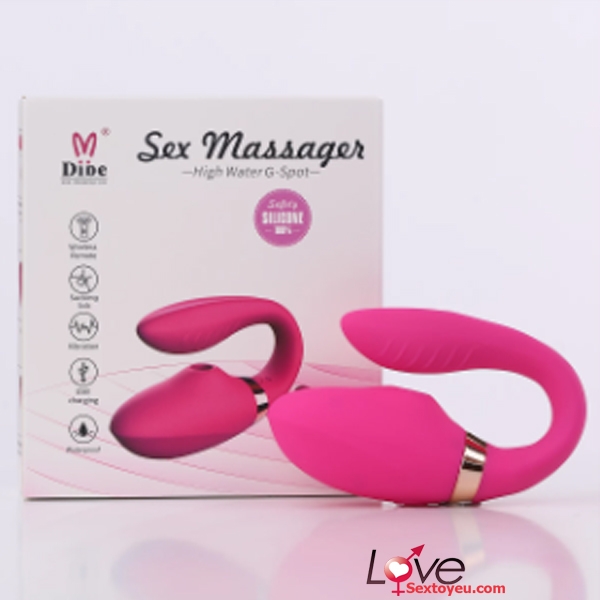 Máy rung bú 2 đầu Dibe G-spot điều khiển xa sướng mê ly