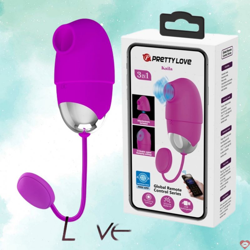 Trứng rung táp cực mạnh kết nối app Prettylove Kaila