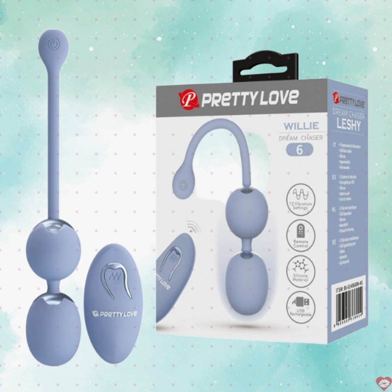 Trứng rung cao cáp Prettylove Willie điều khiển từ xa