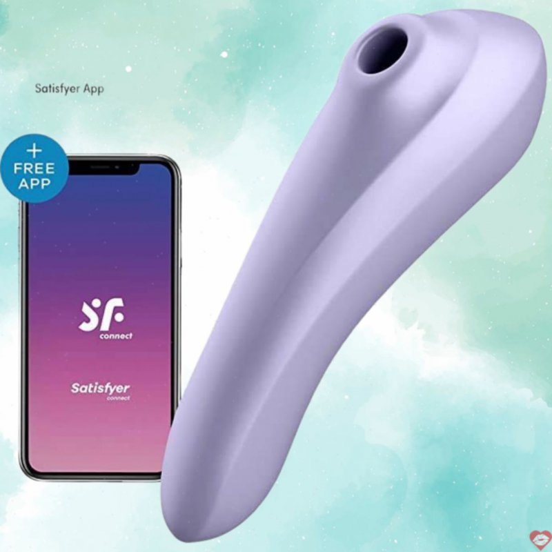 Sextoys massage điểm G Satisfyer – Dual Pleasure App-Controlled Clitoral Air Stimulator Vibrator