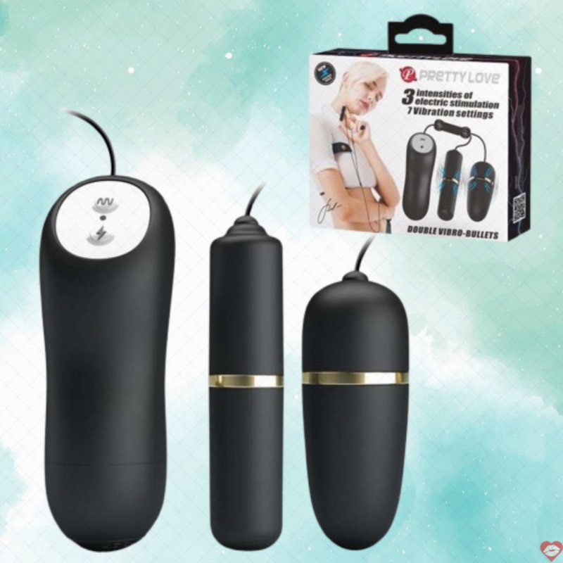 Bộ 2 trứng rung điện Electric Prettylove Simulation 7 chế độ rung.