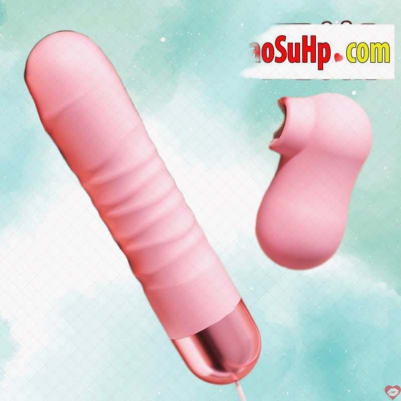 Bộ trứng rung 2 quả Mizzzee PINK SIMPLE gồm hút và dương vật rung