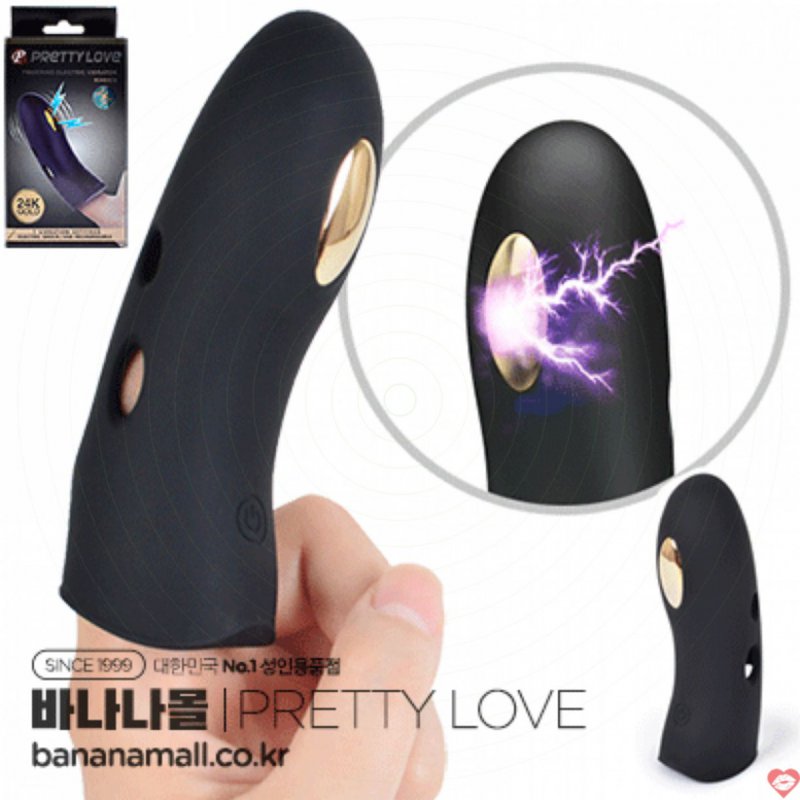 Ngón Tay Rung Kèm Xung Điện Mạ Vàng 24k - Siêu Kích Thích - PrettyLove Marico