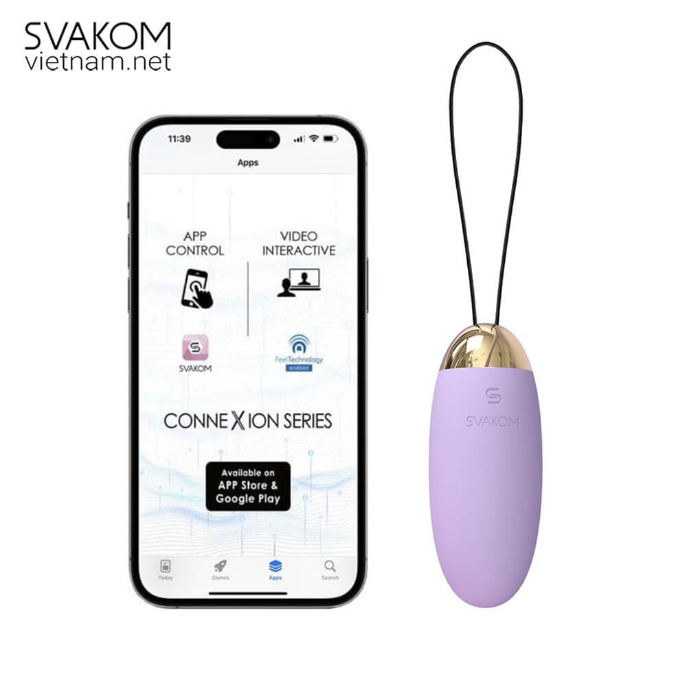 SVAKOM Elva trứng rung mini điều khiển App thông minh trải nghiệm cao