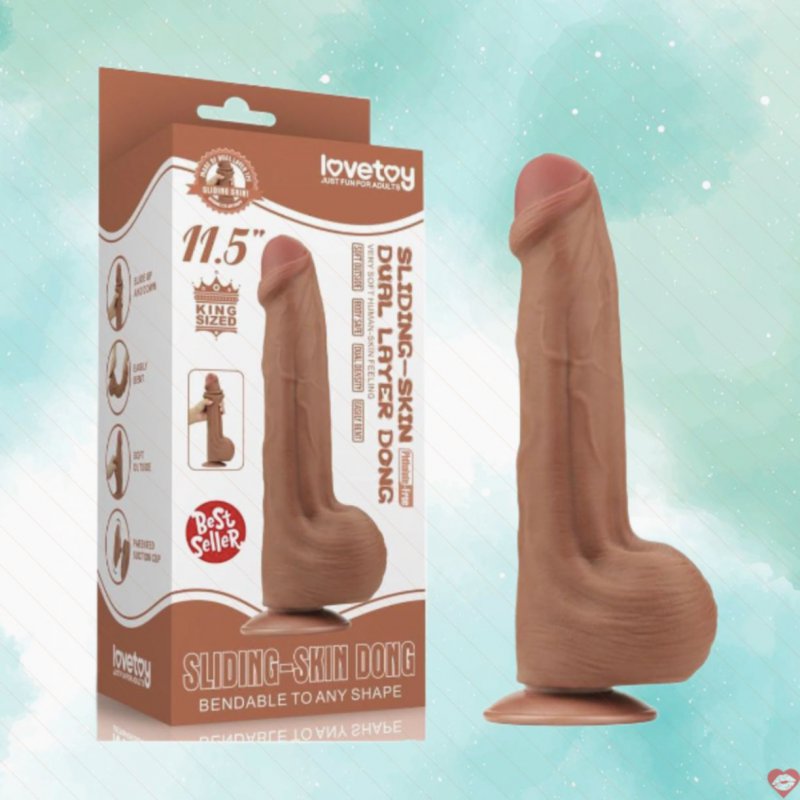 Cu giả khủng Lovetoy 11.5 King Sized 2 lớp trượt mềm mại cực giống thật 