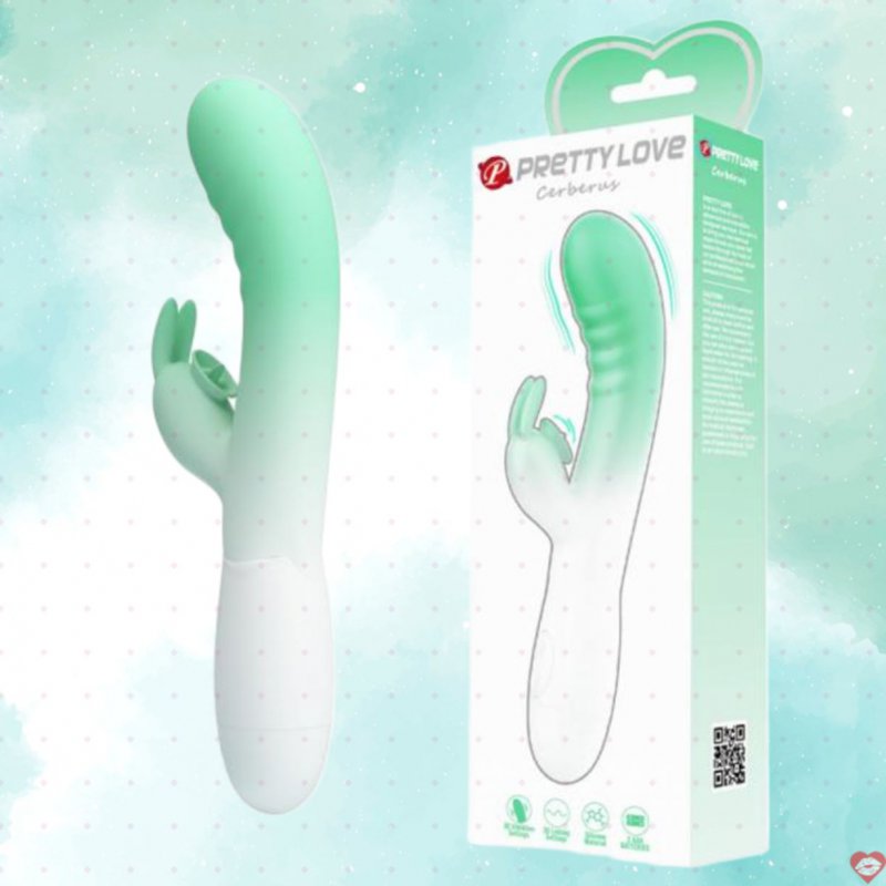 Dương vật giả Pretty Love Cerberus máy massage tai thỏ 30 chế độ kích thích