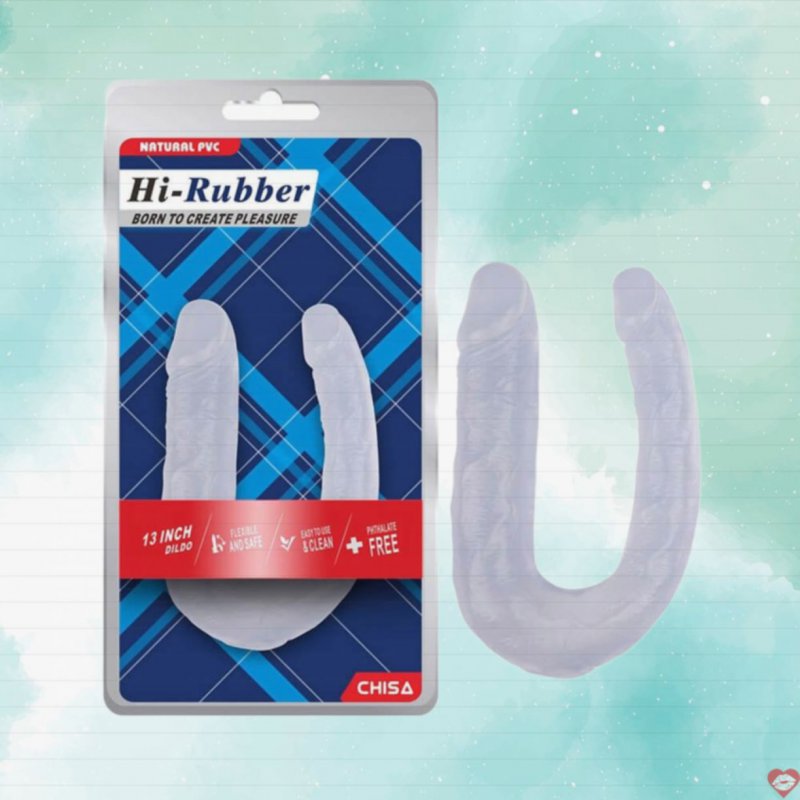 Dương vật giả 2 đầu Chisa Hi-Rubber 13 Inch Trắng