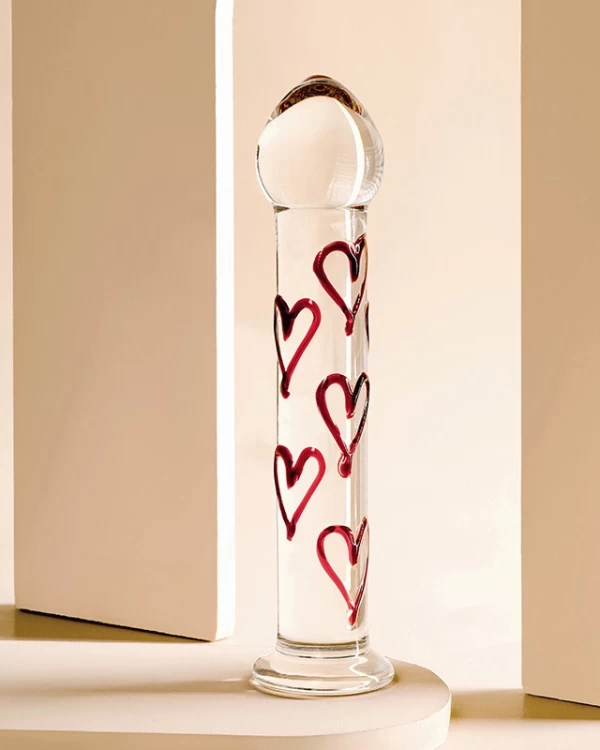 Dương vật thuỷ tinh MizzZee Glass Dildo trái tim cao cấp, sang trọng
