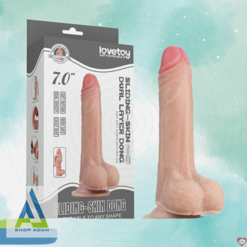 Cu giả gắn tường siêu mềm uốn cong Lovetoy 7” Sliding-Skin