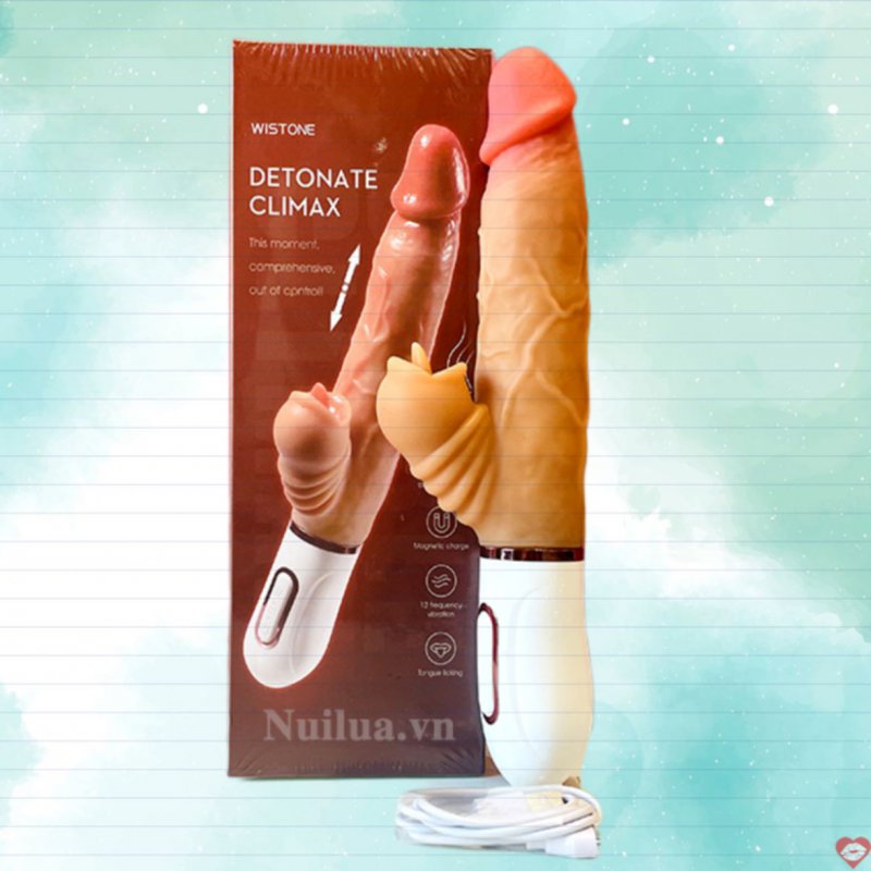 Dương vật giả rung thụt liếm siêu mềm Detonate Climax