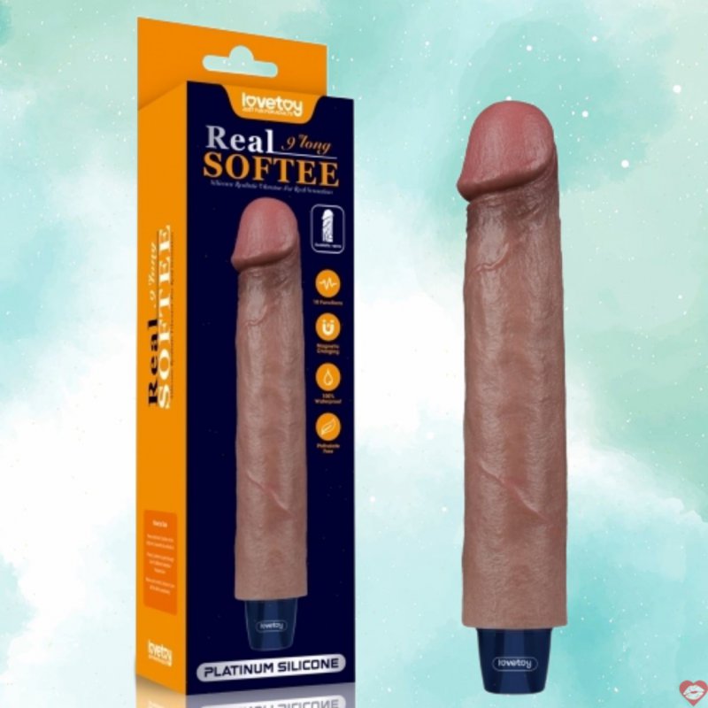 Dương vật Lovetoy REAL SOFTEE siêu mềm rung đa tần