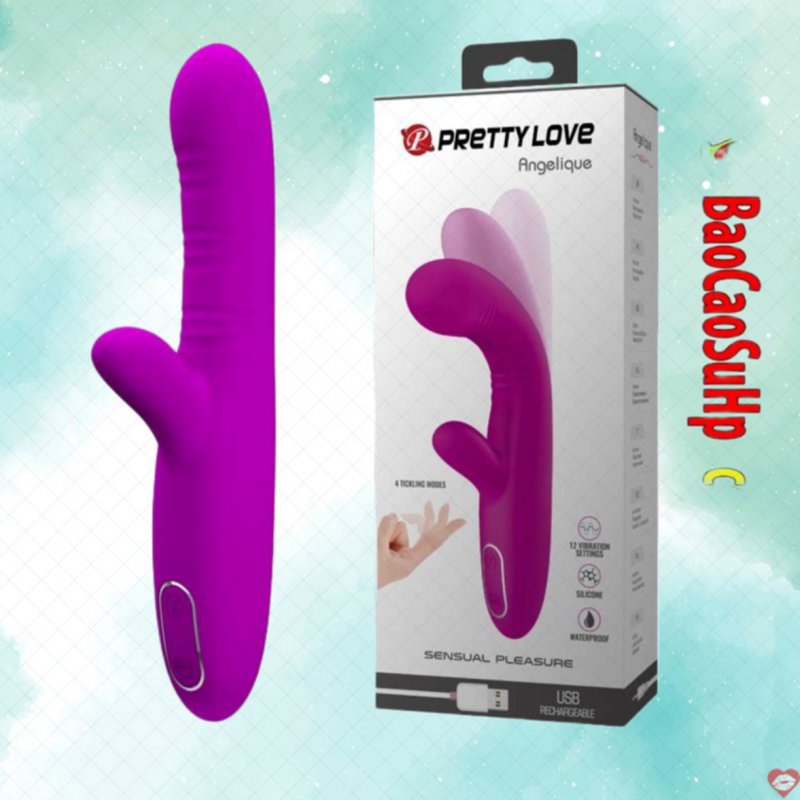 Dương vật giả ngón tay Prettylove Angelique rung gảy ngón độc đáo