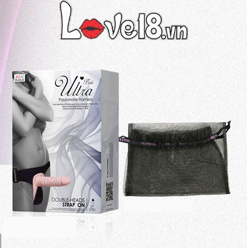 Dương vật dây đeo hai đầu rung silicon mềm cho les