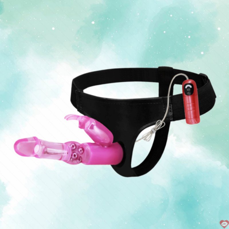 Dương vật giả dây đeo Baile Ultra Harness mềm mại rung remote 