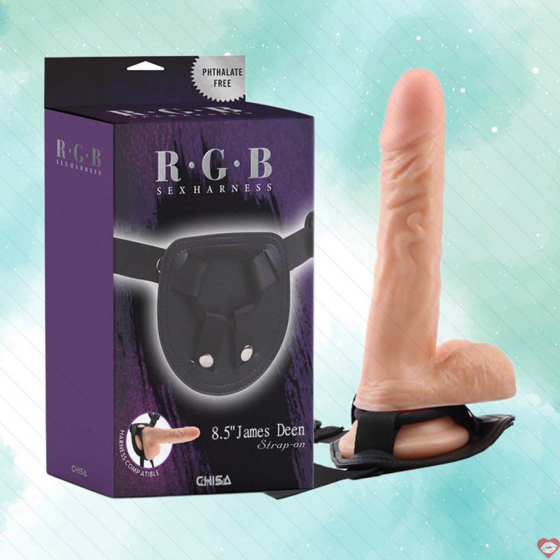 Dương vật giả dây đeo Chisa James Deen 8.5 Inch mềm mại thoải mái 