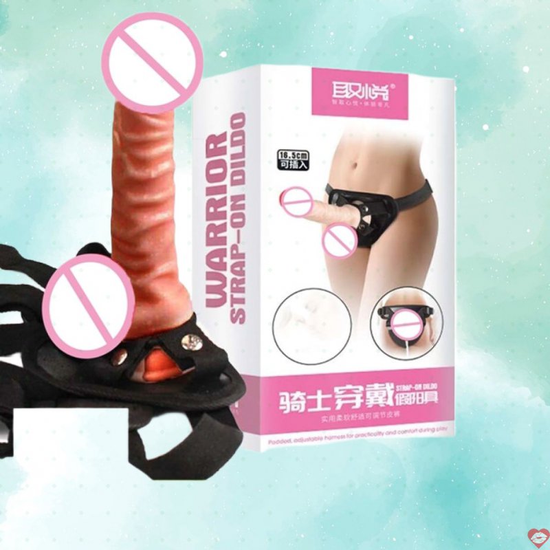 Dương vật giả dây đeo Knight silicon y tế gân nổi tăng khoái cảm 