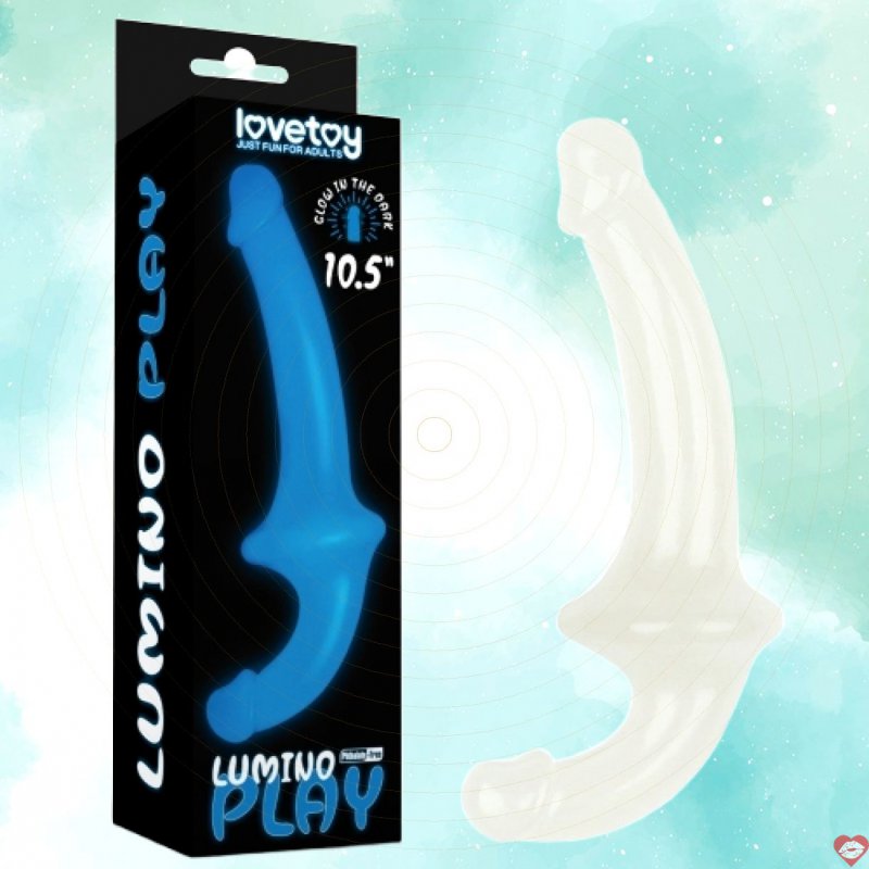 Dương vật hai đầu Lovetoy Lumino trong suốt phát sáng LES 