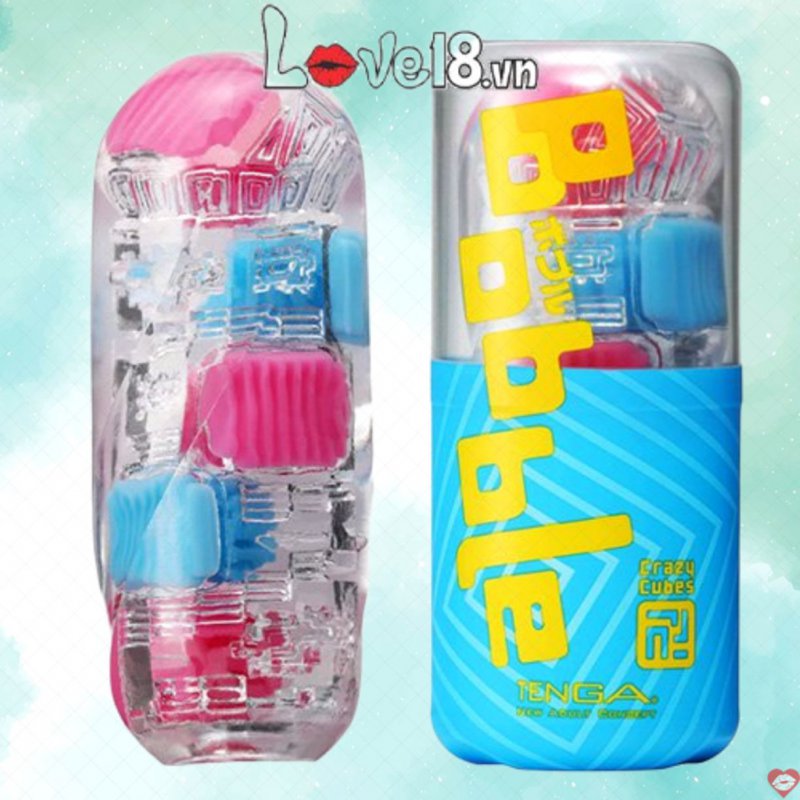 Cốc thủ dâm Tenga Bobble Crazy Cubes cao cấp mềm dẻo tiện lợi 