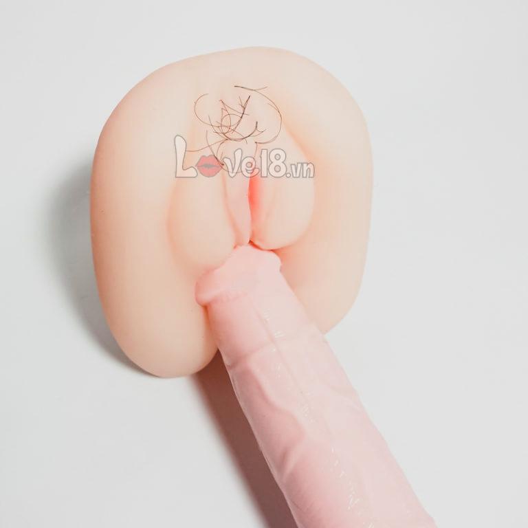 Âm đạo silicon có lông siêu kích thích kèm trứng rung
