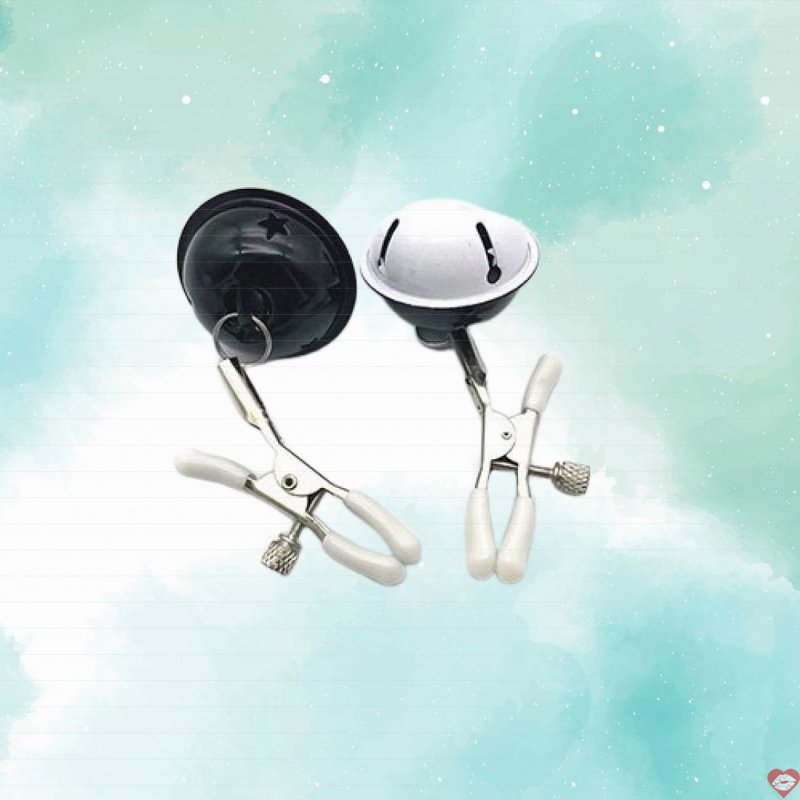 Bộ kẹp nhũ hoa bạo dâm lục lạc kim loại kích thích cực khoái 