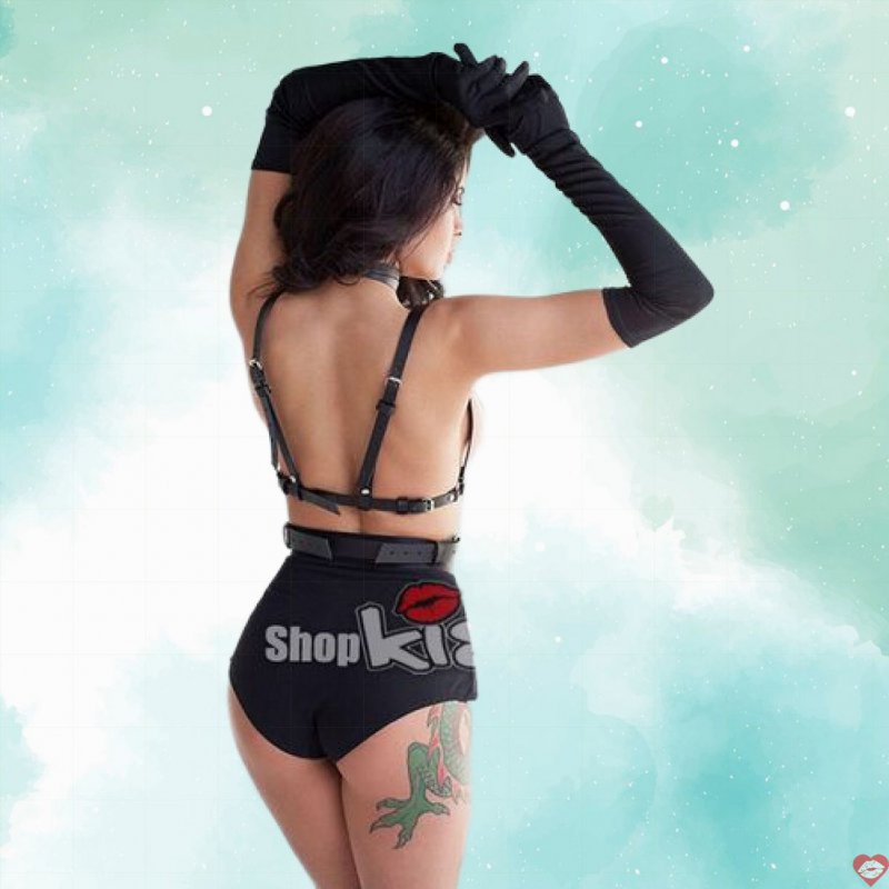 Dây đeo ngực thắt lưng da Mỹ Sexy kích thích bạo dâm sành điệu 
