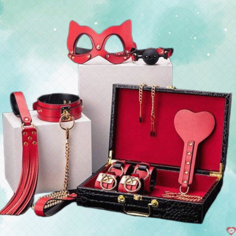 Bộ đồ chơi bạo dâm 8 món cao cấp sang chảnh BDSM chất liệu da cao cấp 