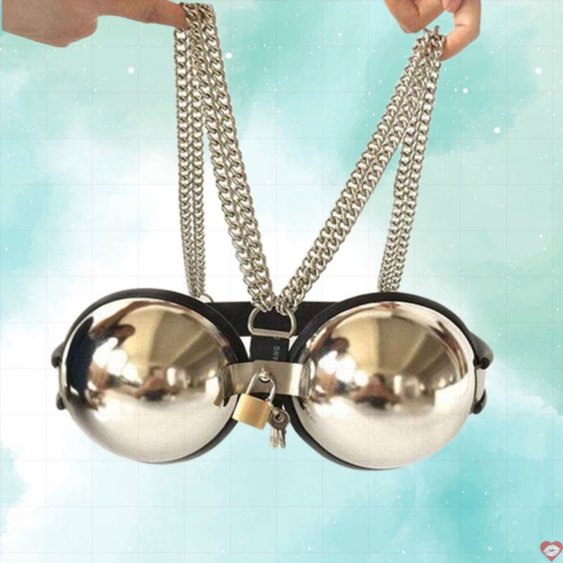 Đai khóa ngực bạo dâm thép không gỉ điều chỉnh dễ dàng 
