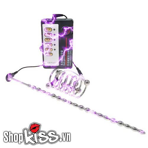 Dụng cụ xung điện kích thích niệu đạo dương vật đồ chơi bạo dâm an toàn