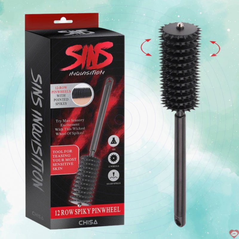 Cọ lăn gai BDSM Chisa Sins Inquisition 12 Row Spiky Pinwheel